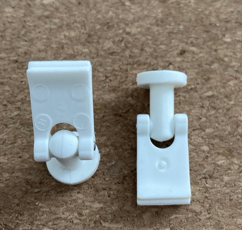 2x Connector clips for Ikea VIDGA Curtain Panel Track – Sliding Drapery Rail