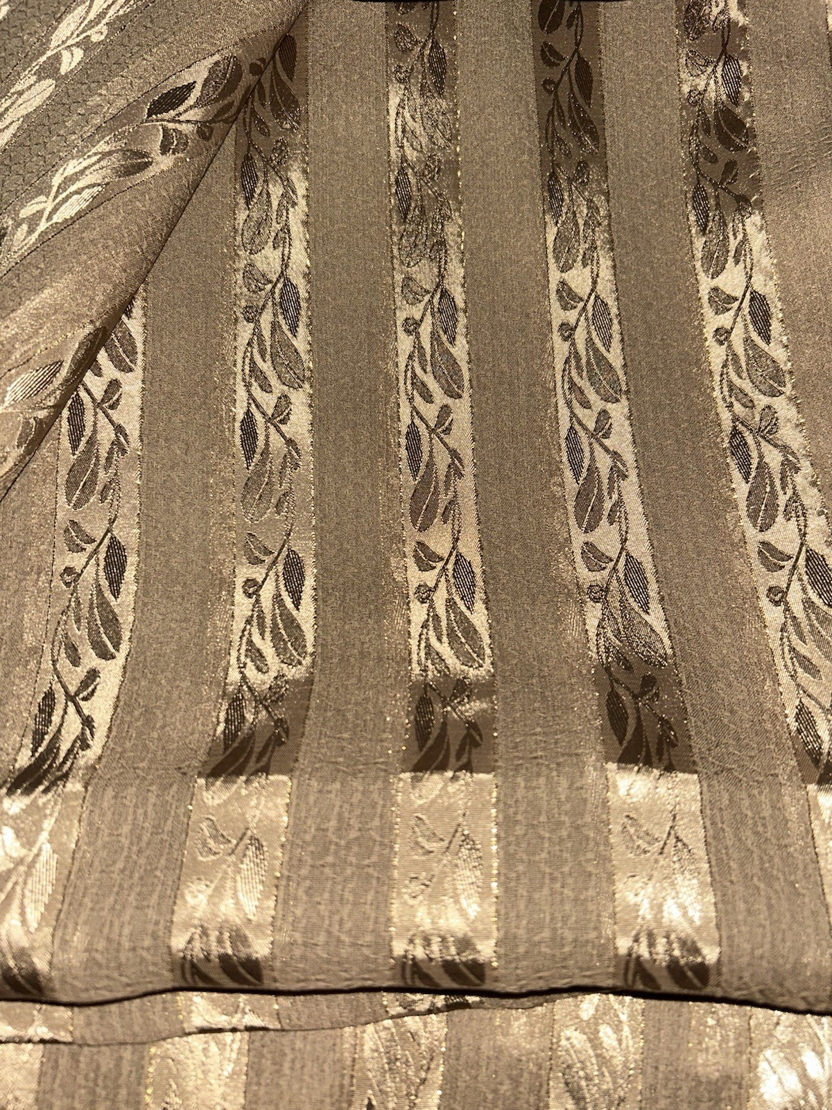 Croscill Gold Pole Top Panels Pair 40x 180 Metallic Thread Semi Sheer Elegant