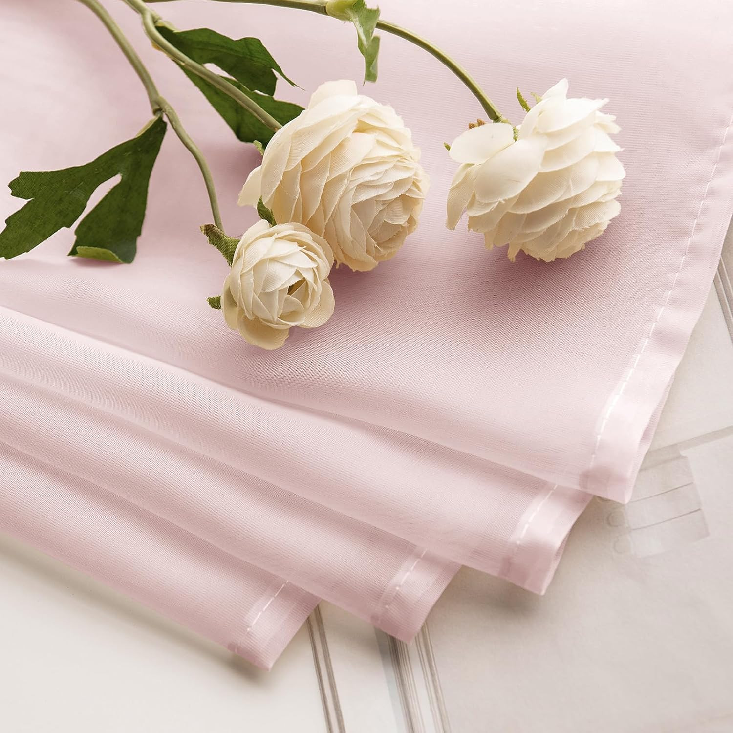 MIULEE Solid Color Sheer Curtains 63 Inches Long 2 Panels Set – Elegant Lightwei