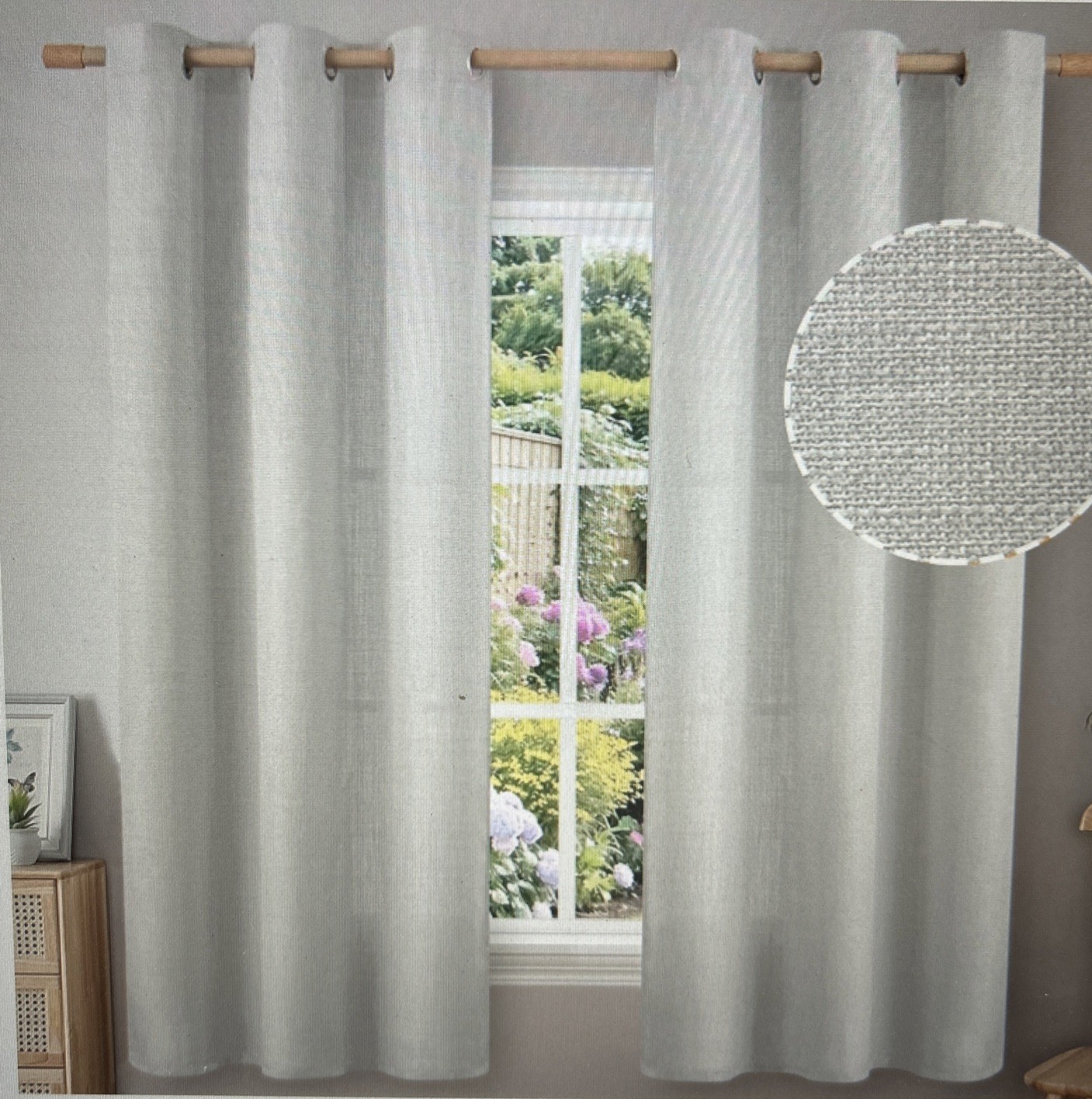 BGment Curtains 2 Panel Set Light Filtering 42 X 54 Light Grey