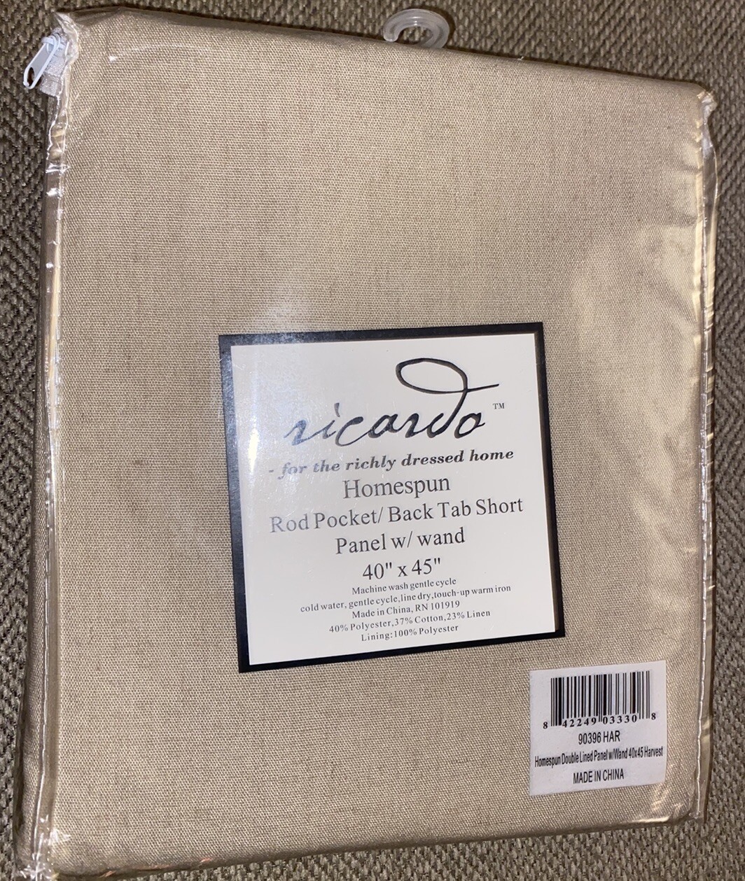 Insulated Rod Pocket Curtain Panel With Wand 40″W x 45″L In Harvest NWT 🆓📦