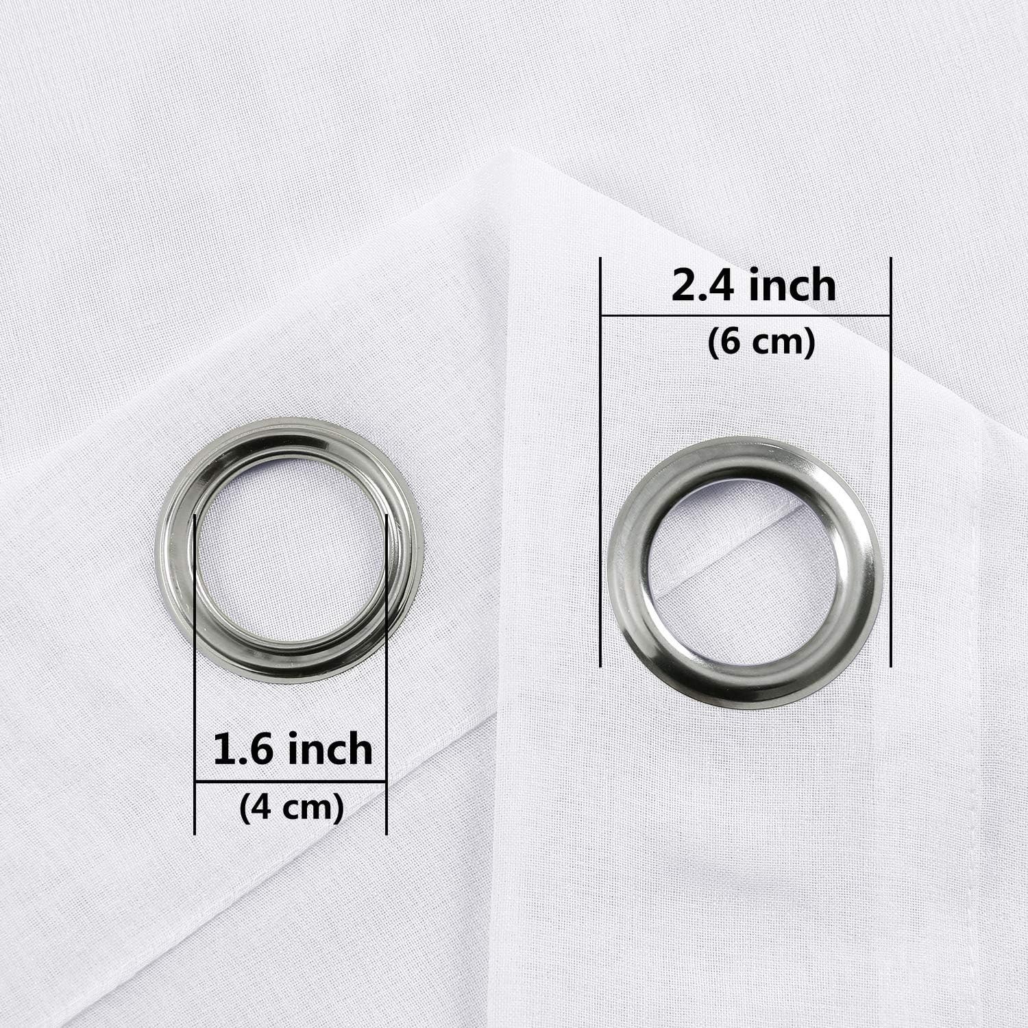 Lightweight Sheer Curtains – 52×54 Inch Grommet Panels in White for All Rooms
