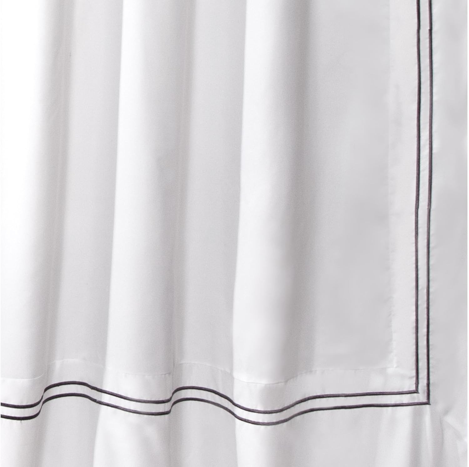 Hotel Collection Shower Curtain Fabric Minimalist Plain Style Bathroom Design,