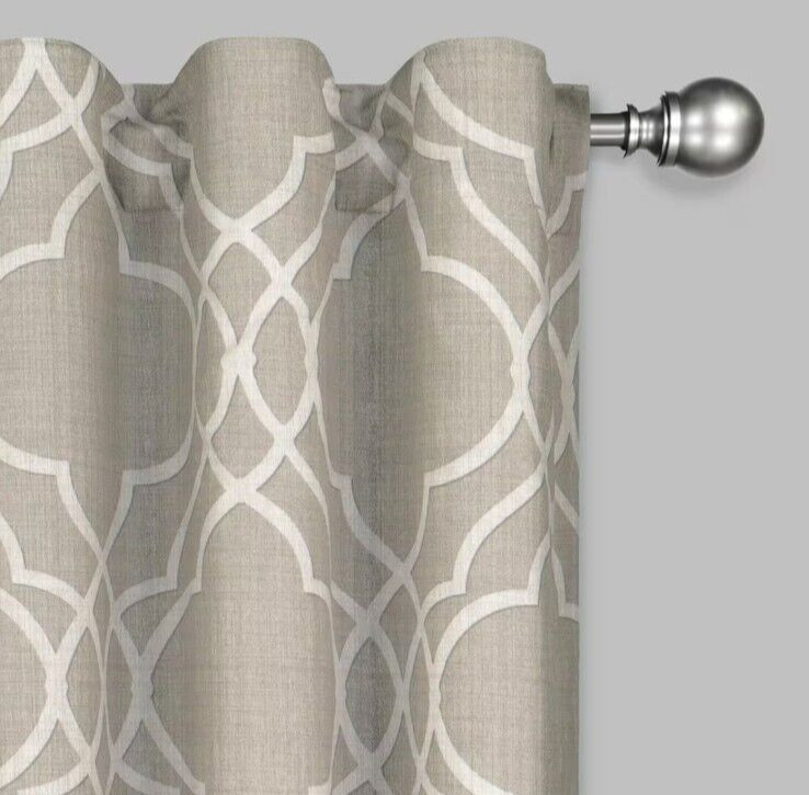 Garden Gate 50 x 84” Light Filtering Rod Pocket Curtain Panel in Pewter