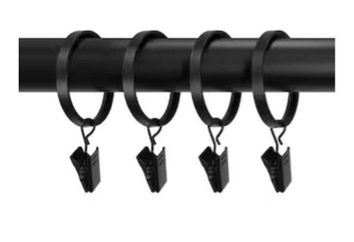 *NEW* Origin 21 Curtain Rings – Matte Black (10 ct)