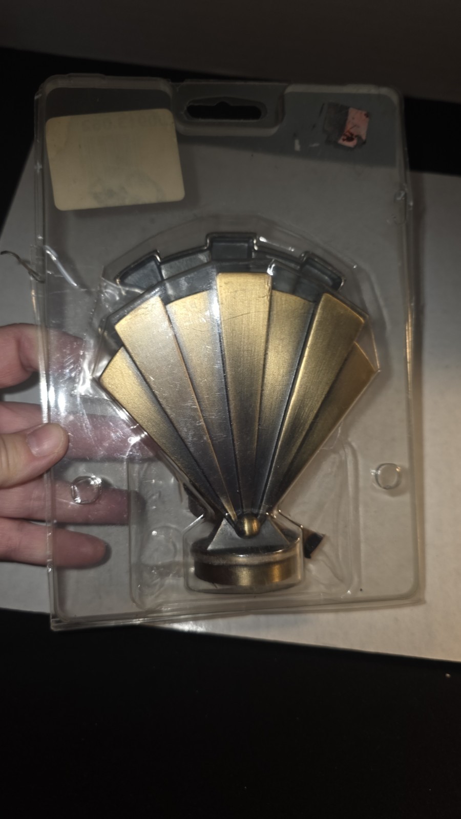 Kirsch Art Deco Fan Brushed Bronze Mcm Fits 1 3/8 Curtain Rod
