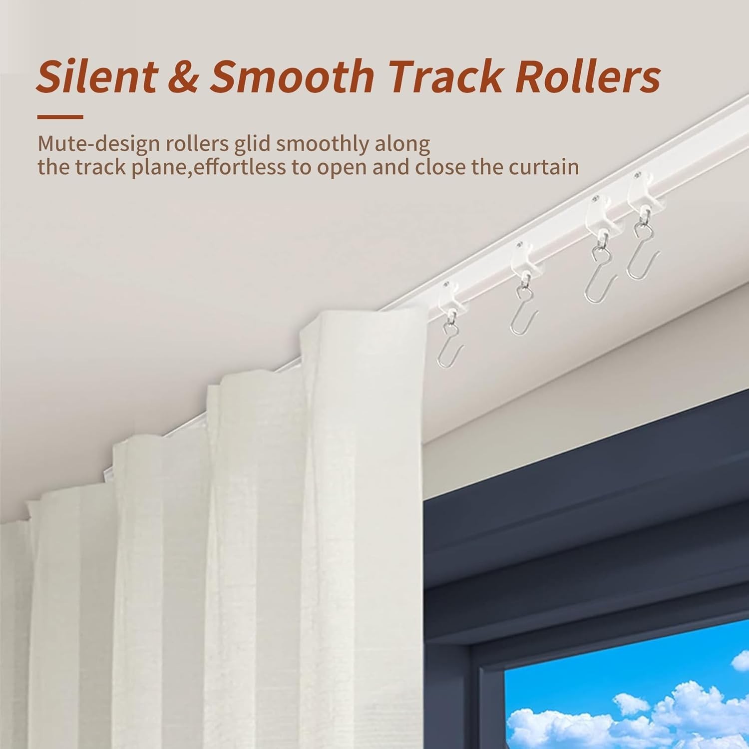Flexible Bendable Ceiling Curtain Track, 9.8ft 3m Curved, PVC, Metal, Plastic…