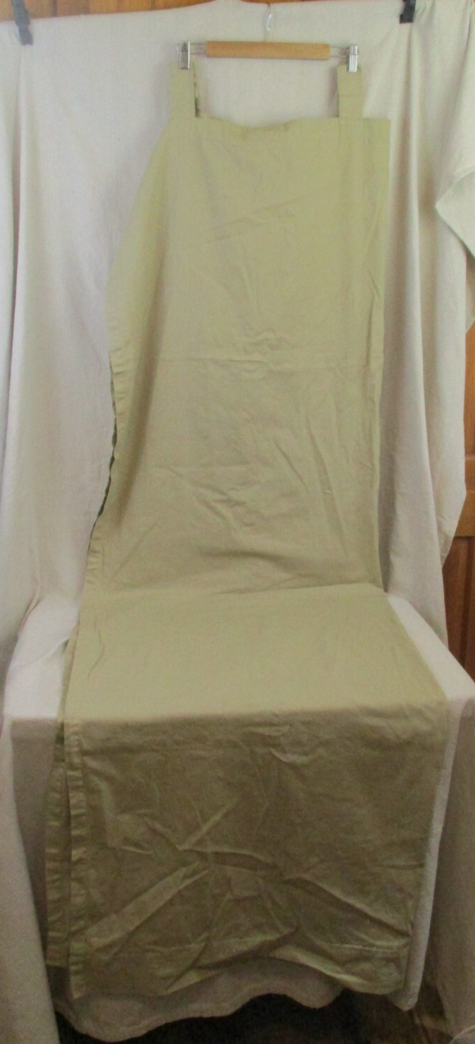 Vtg Martha Stewart Living Window Tab Top Curtain Panel Tan Cotton 49″ W x 82″ H