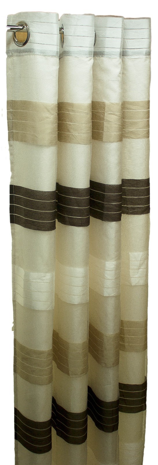 One Modern Look sheer panel Light Cream/Off white/Brown With Linning, 96″ by 60″