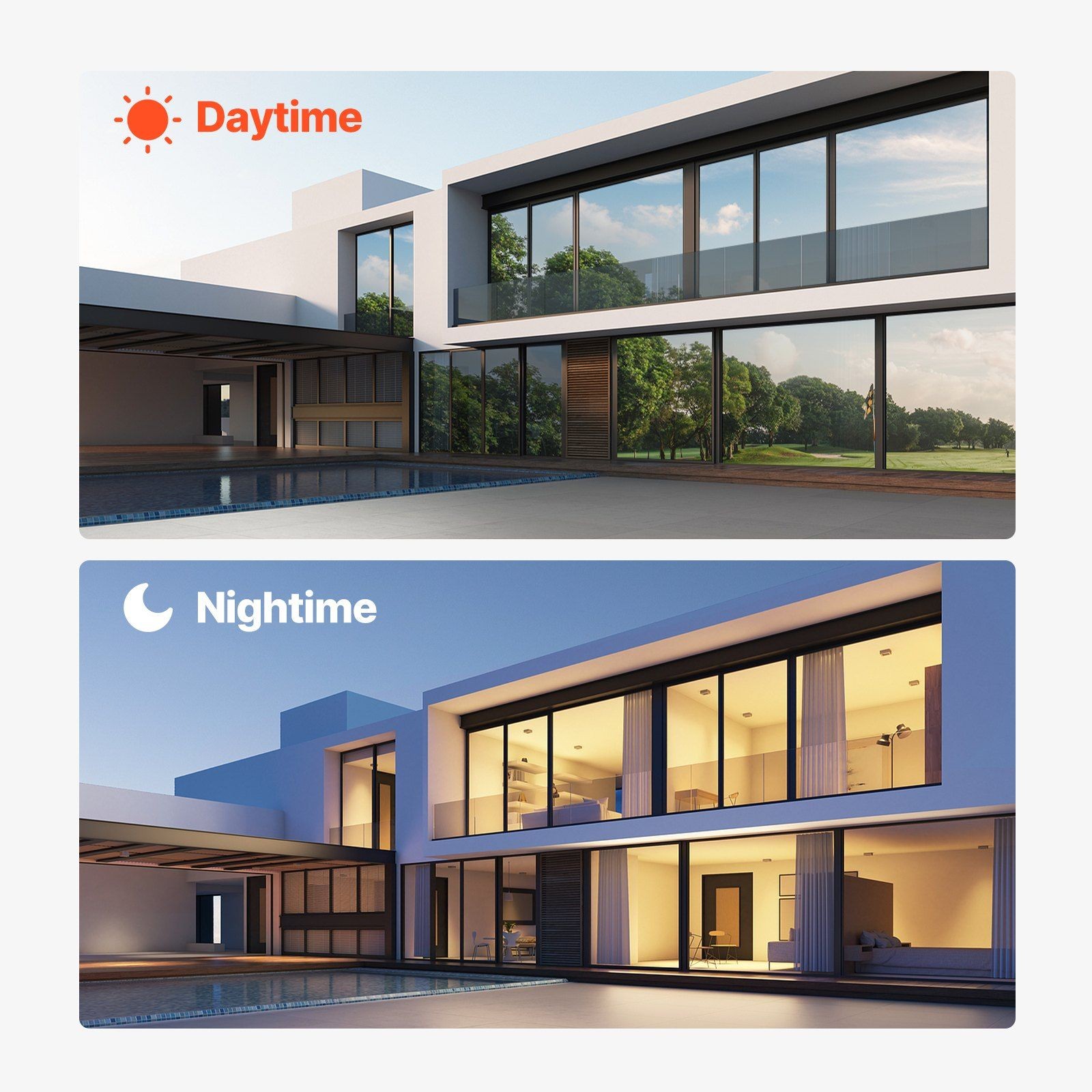 Glass Surface Mirror Film for Privacy Sunlight Filtering Static Hold