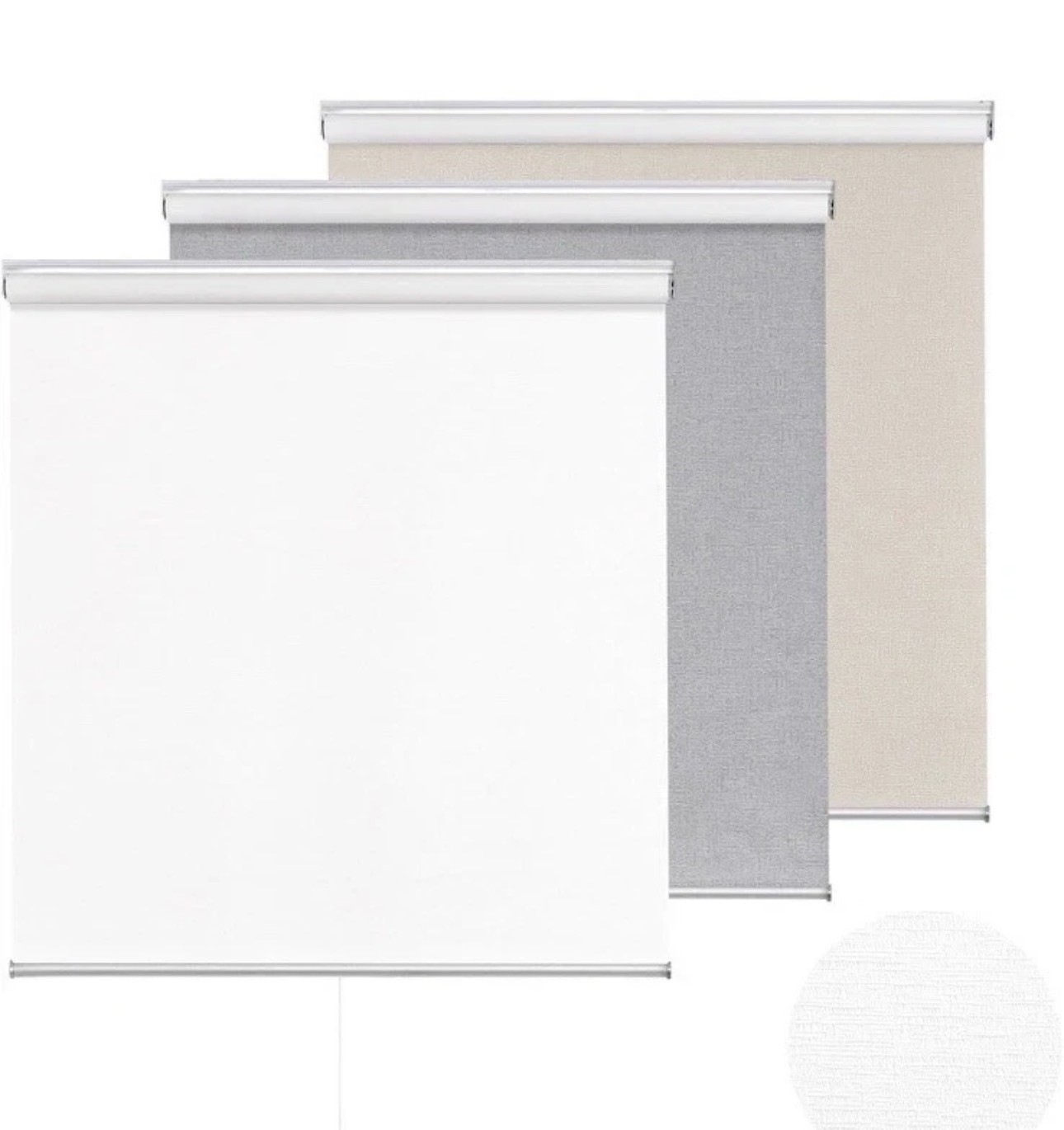 ChrisDowa Corded 100% Blackout Roller Shade Grey 32×72 Thermal Insulated