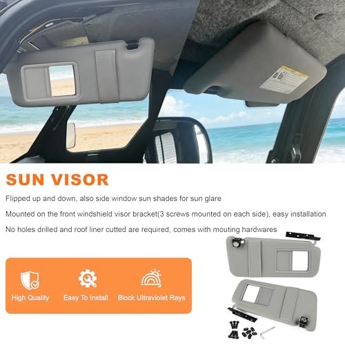 Sun Visors Window Sun Shades Upper Front Windshield Mount Compatible with