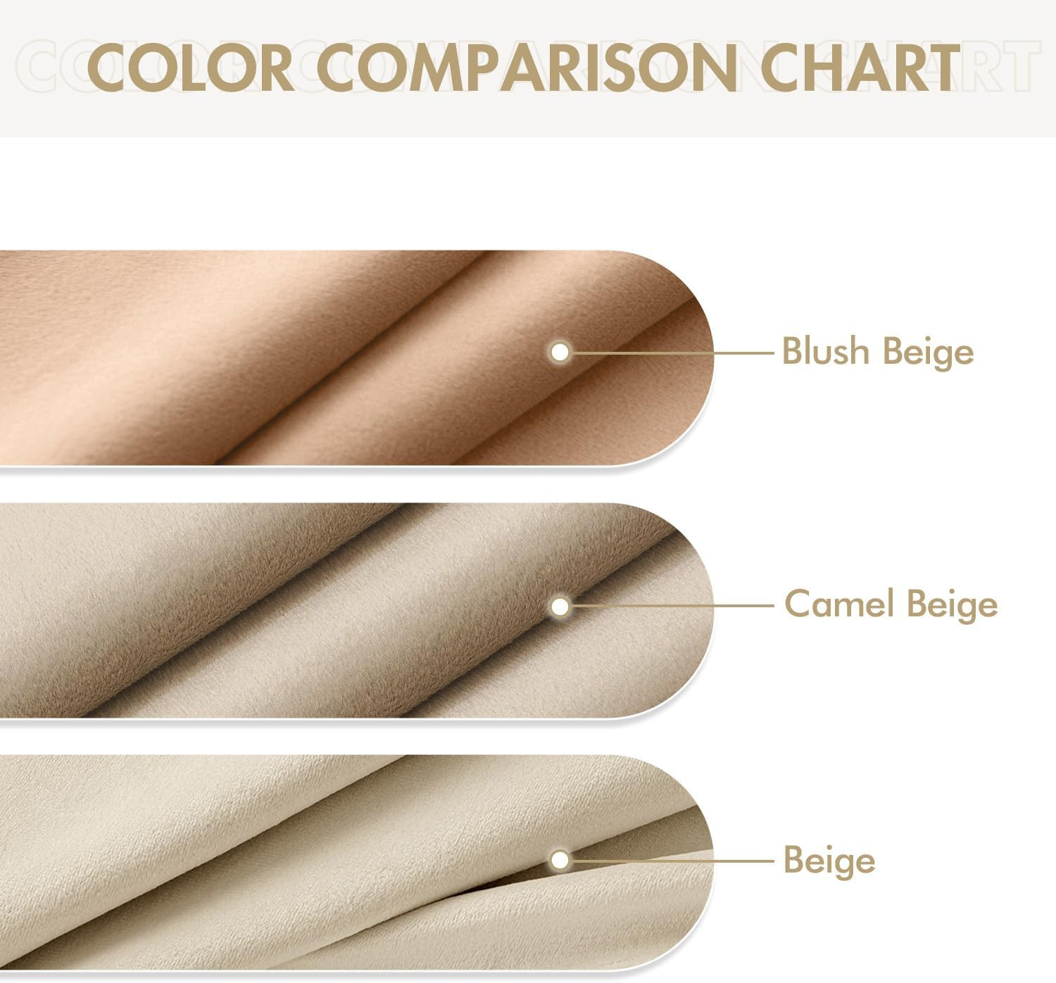 MIULEE Velvet Curtains Blush Beige Elegant Grommet Thermal Insulated Soundproof