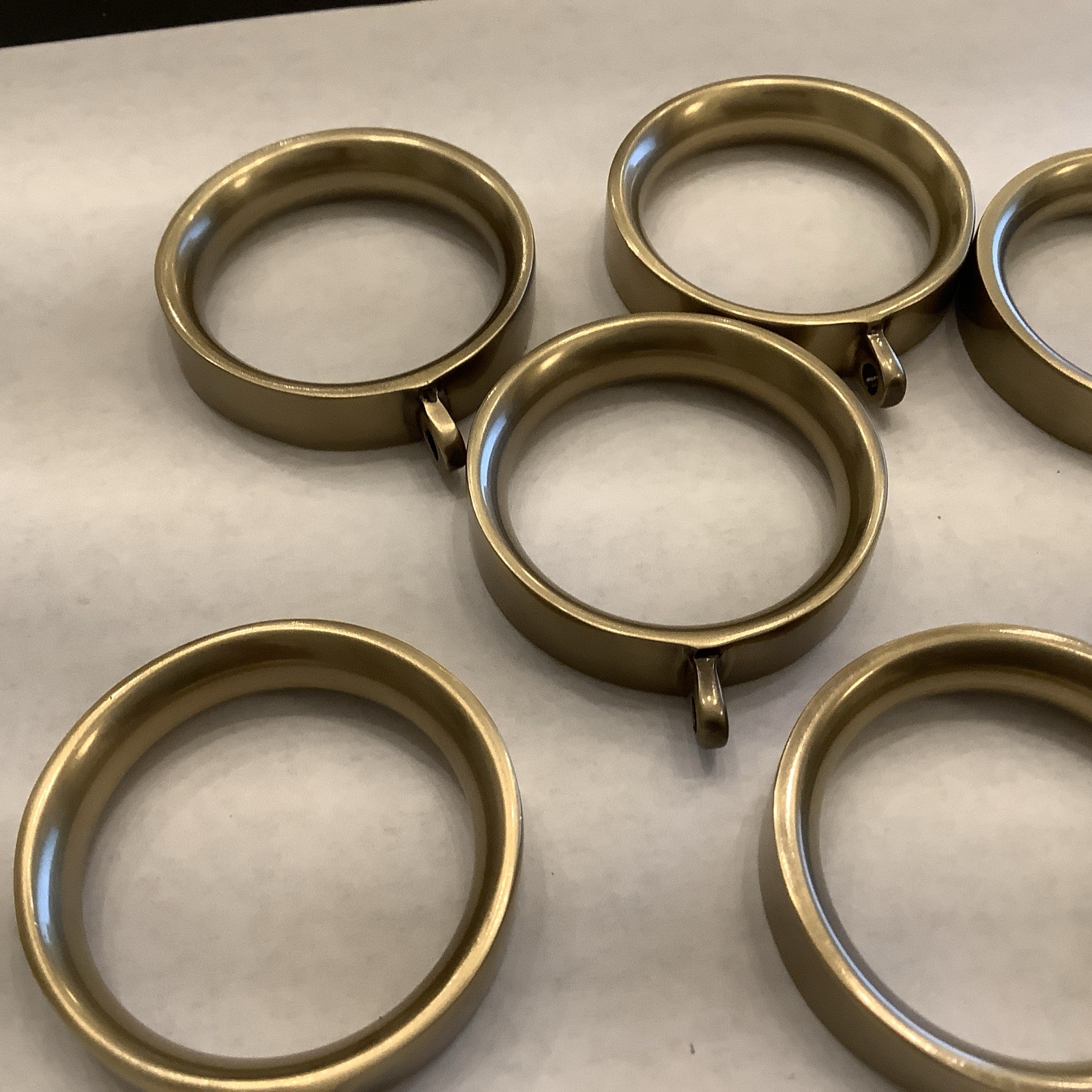 Restoration Hardware Easton Solid Brass Loop Drapery Rings (Set of 7) Small