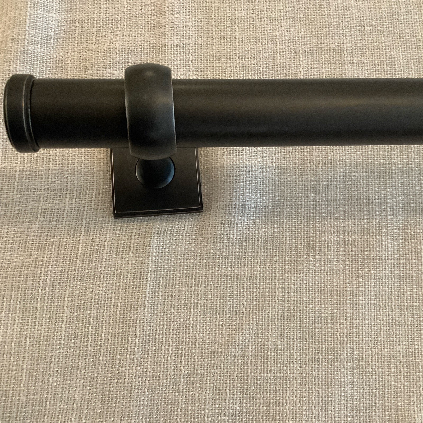 Restoration Hardware Easton Solid Brass Endcap Finial & Rod Set Bronze 48-88 in