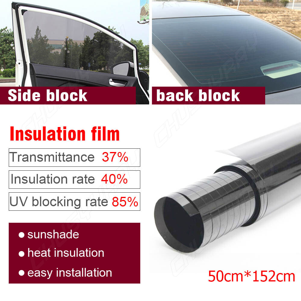 20″ Inch x 5’Feet Uncut Roll Window Tint Black Film Car Home Office Glass