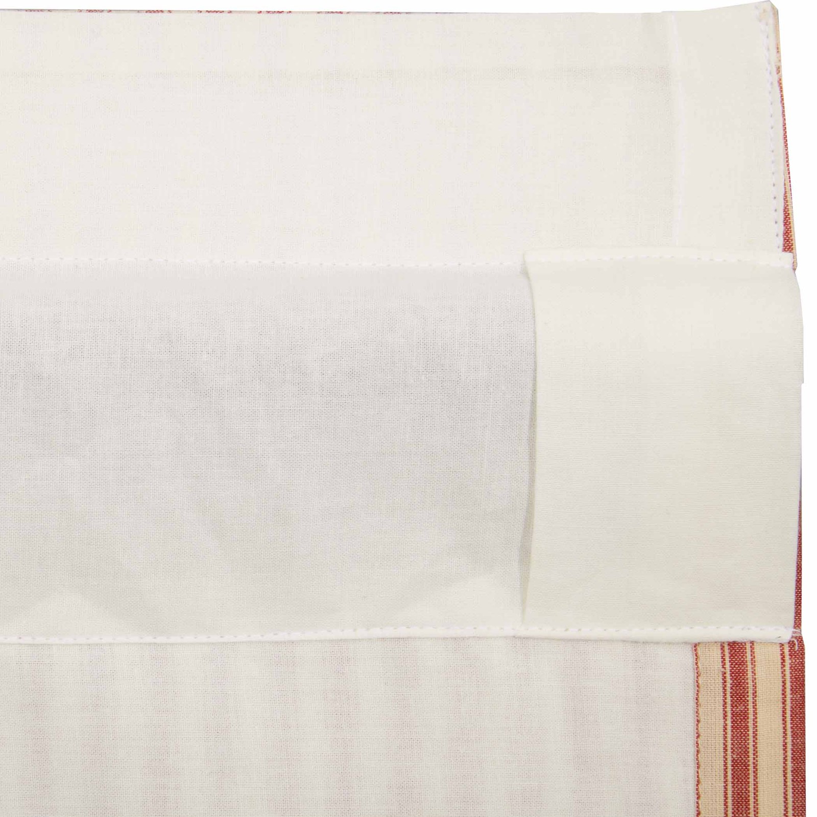 VHC Brands Farmhouse 24″x36″ Ticking Stripe Tier Pair Kitchen Window Curtains