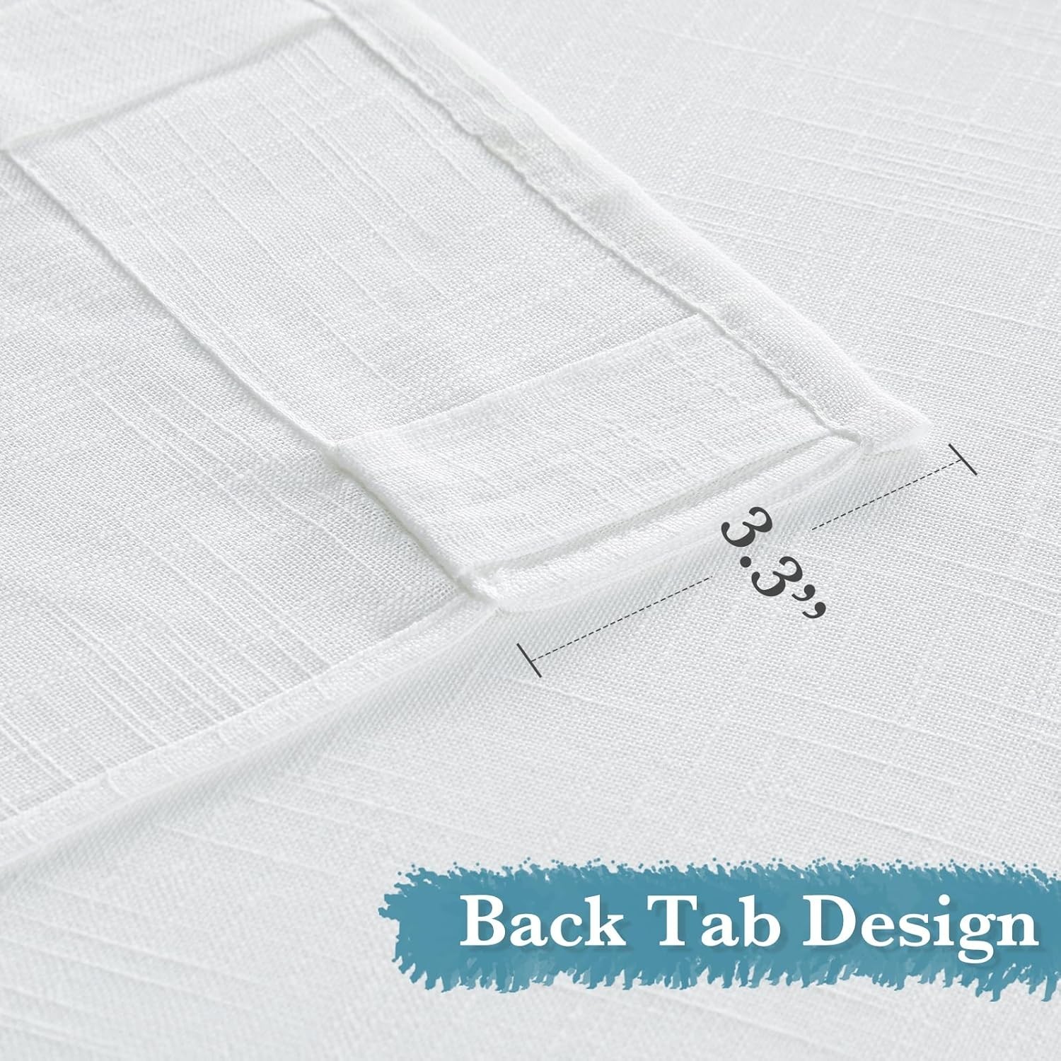 White Curtains Sheer – Linen Texture Sheer Window Covering, Light & Airy Tran…