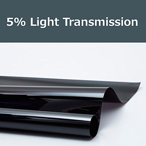 24″ x 5ft Uncut Window Tint VLT Film Heat Reduce Block Shade Blackout Mirror