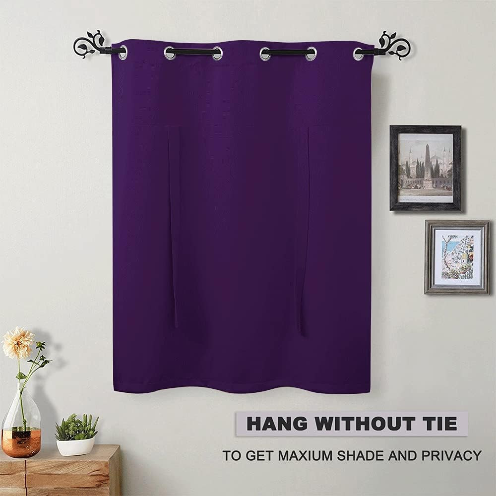 Roman Shade for Windows – Tie-up Shade Valance for Kitchen Grommet Drapery Home