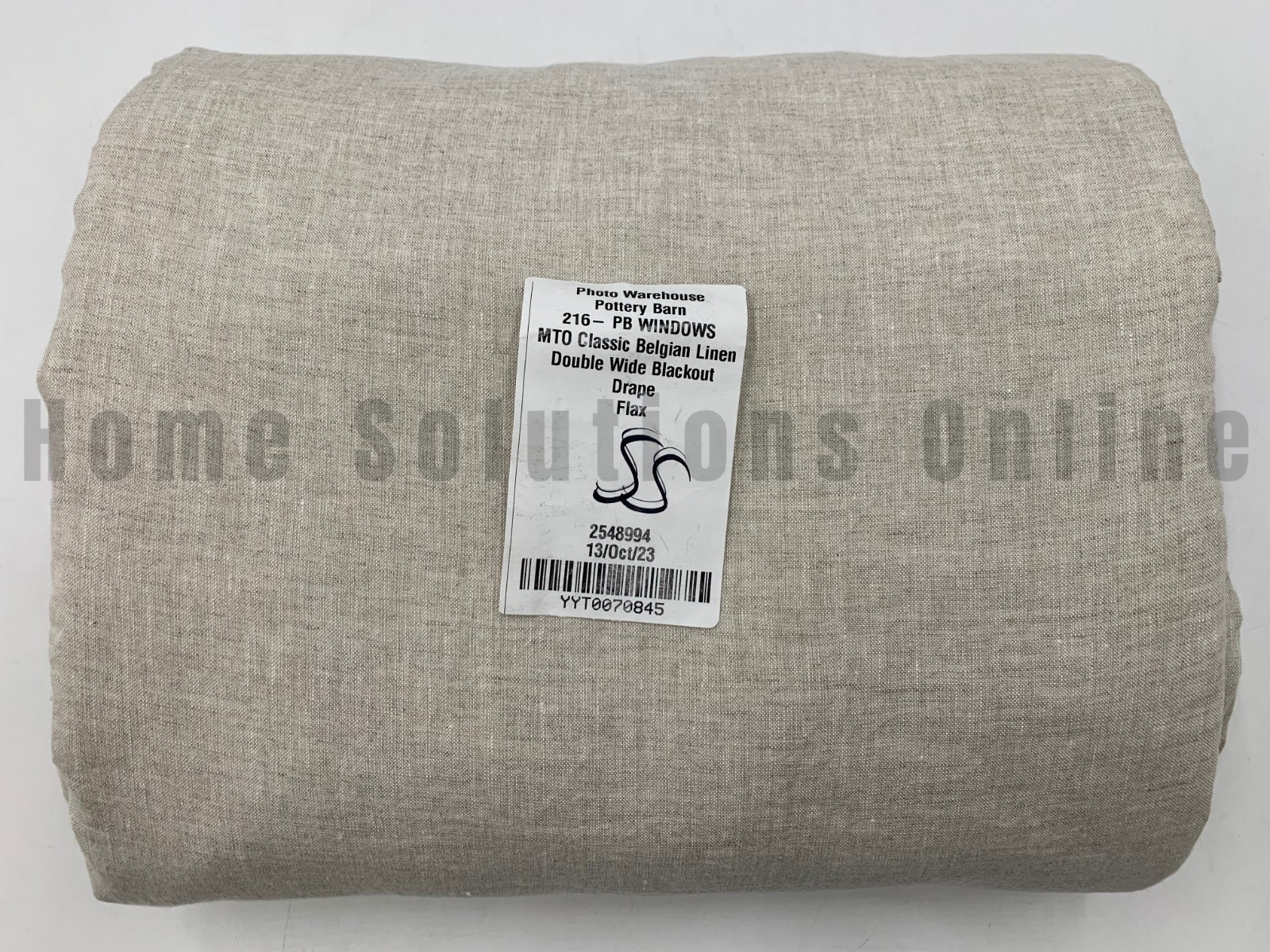 Pottery Barn Belgian Flax Linen Blackout Curtain FLAX 100″ x 108″ #S4280 PS