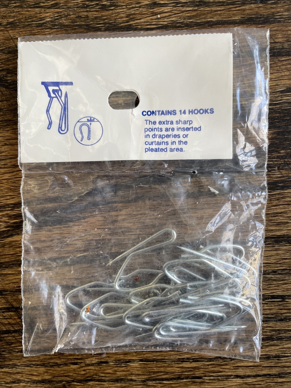 New in Pkg Mastex Vintage Drapery Pinsharps set of 14 #1365 1.25″ curtains