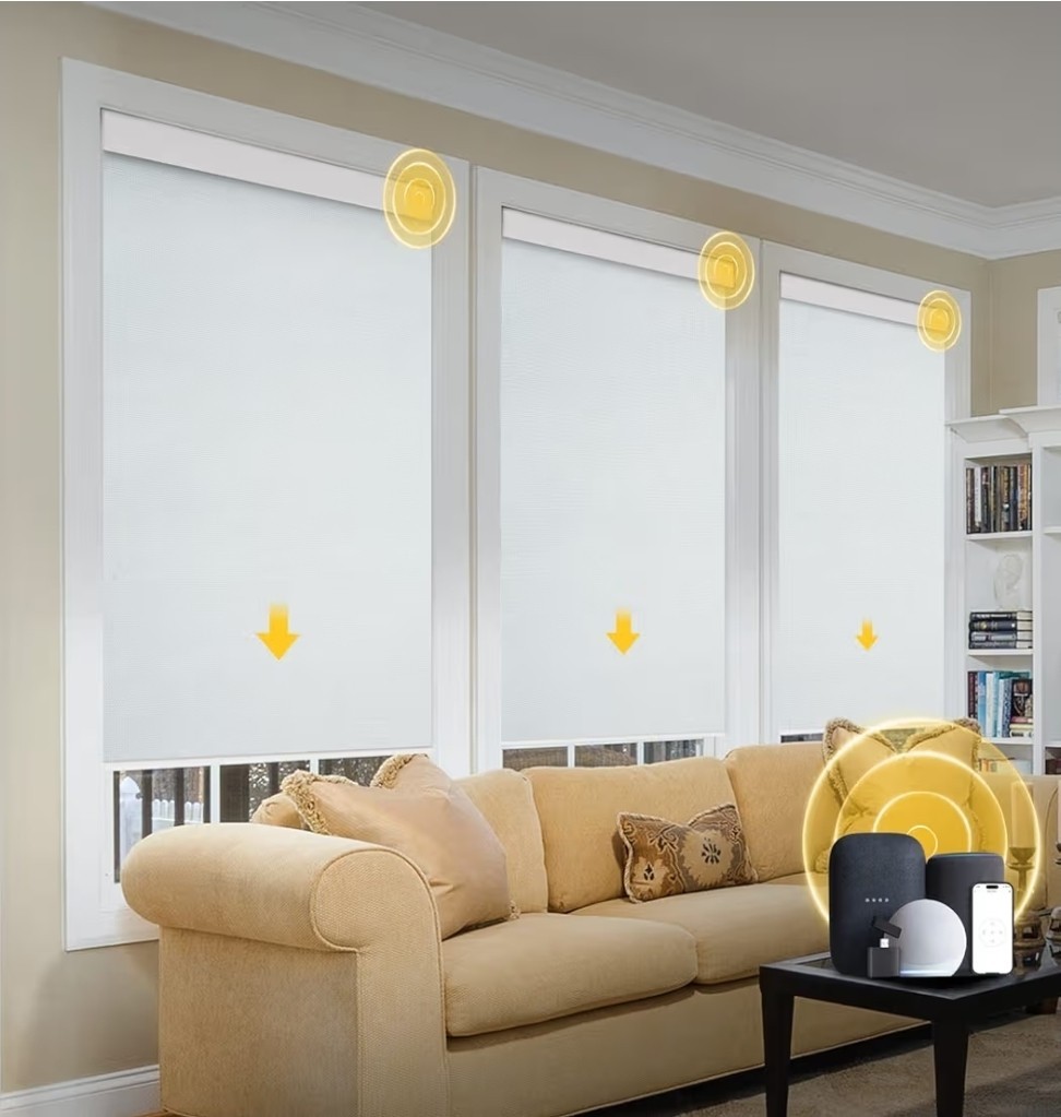 CITOLEN B1605-01 White Motorized Black Out Roller Blinds It’s 35″ New