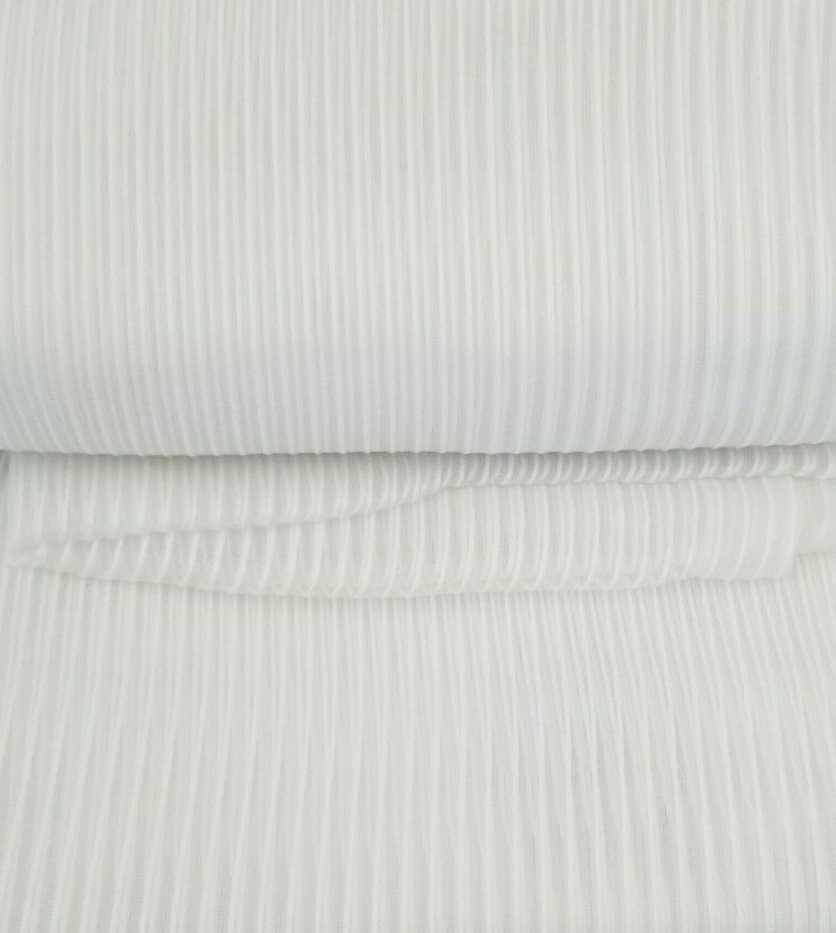 2 Threshold White Stripe Sheer Panels (1 Pair) 108″ x 84″ NIP
