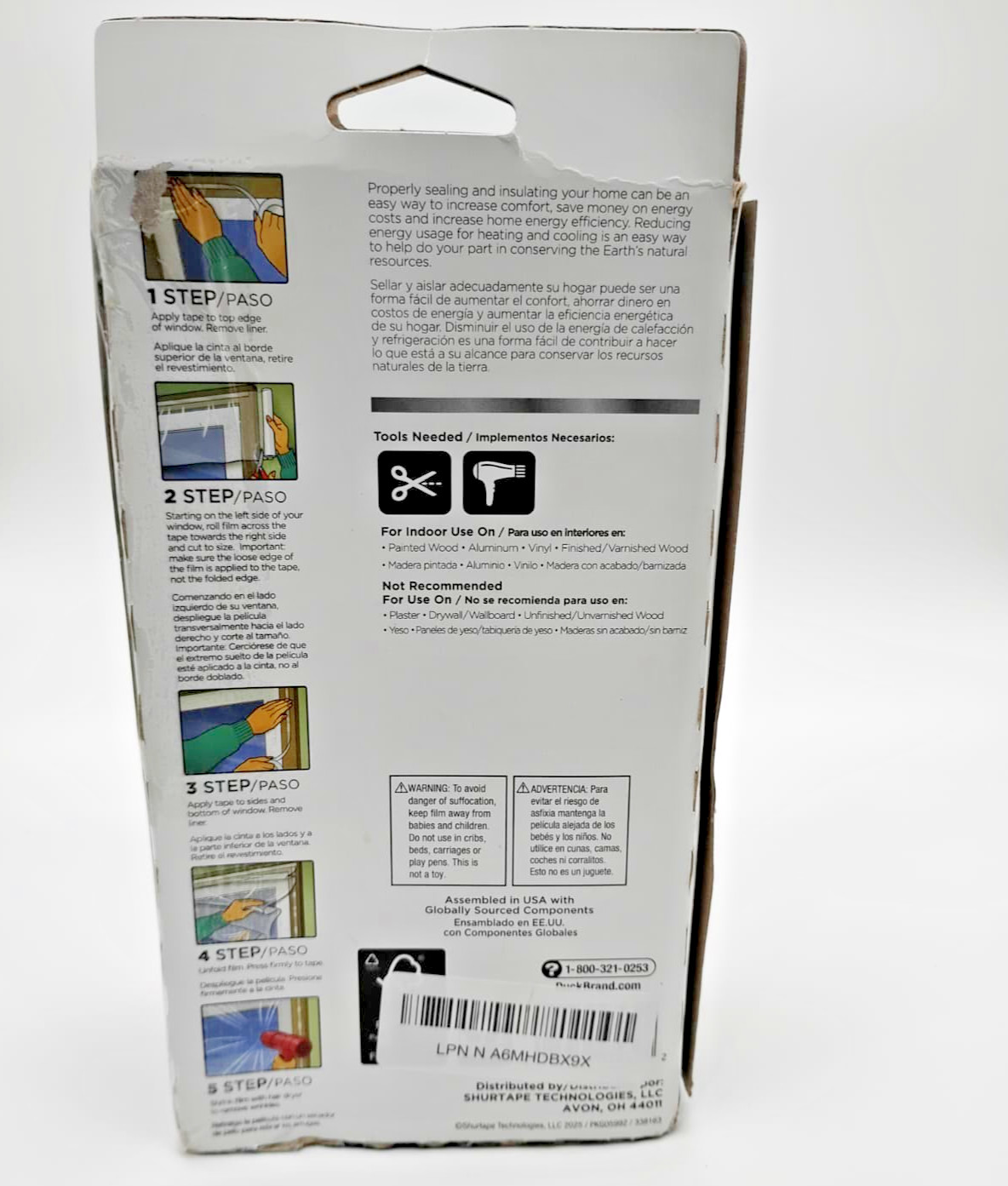 Duck MAX Strength Window Insulation Kit Winter Window Seal Kit,Fit upto 5 Window