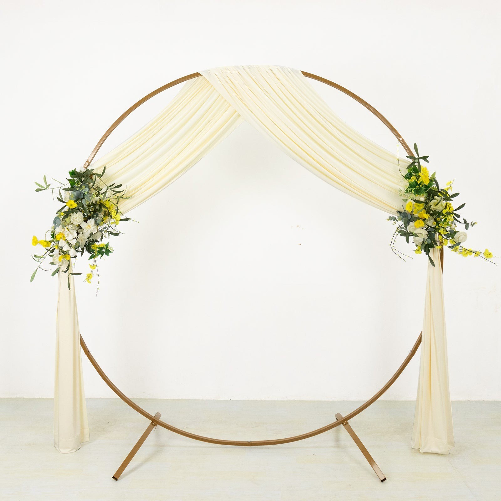 18 ft IVORY 4-Way Stretch Spandex Divider Backdrop Curtain Party Wedding