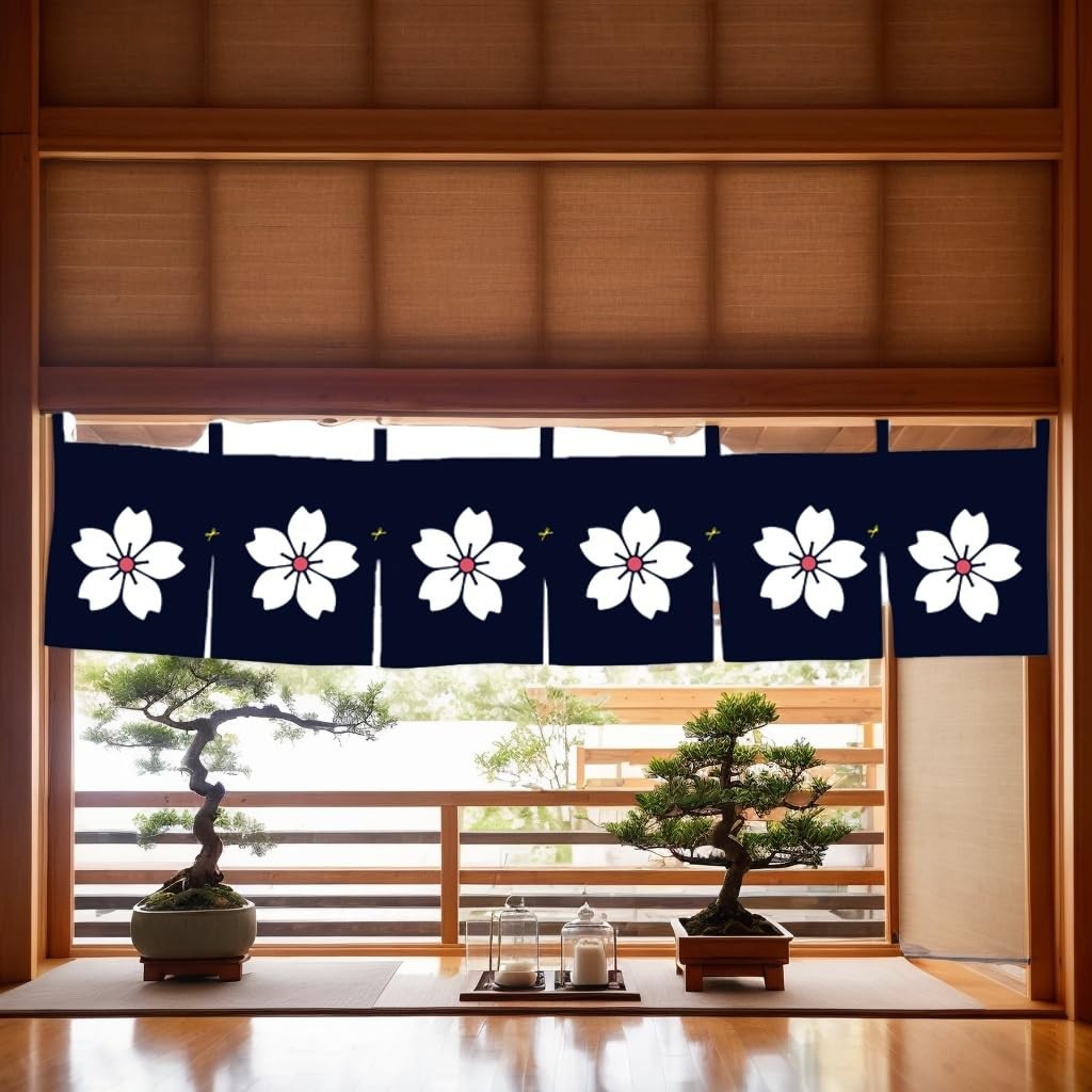 Uxowoxu Noren Japanese Curtain Pattern Picture Doorway Long Curtain For