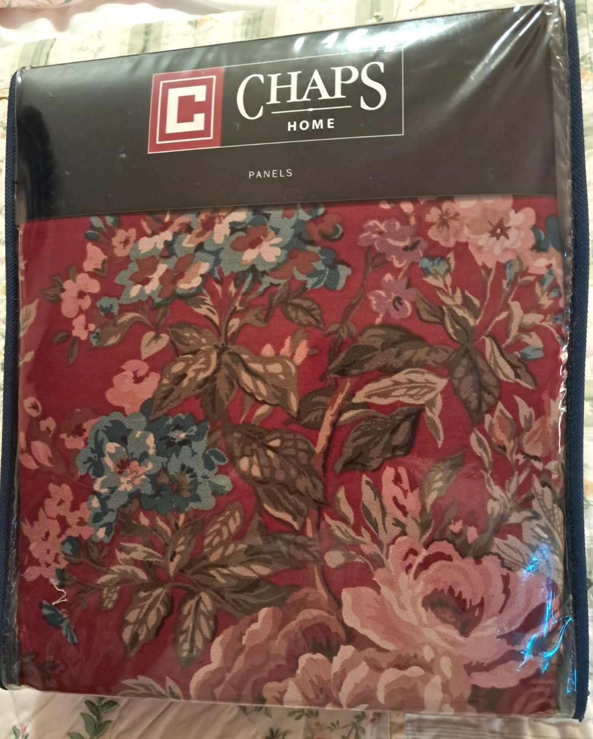 NEW CHAPS RALPH LAUREN SUMMERTON DRAPES/CURTAIN PANELS (2) 84″X84″ w/TIE BACKS