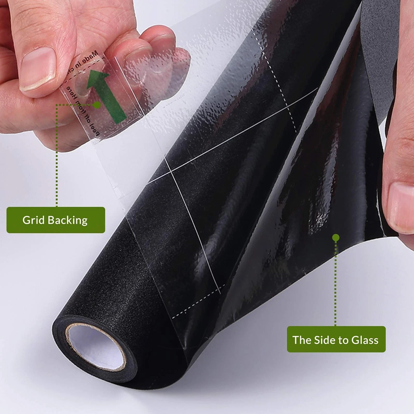 100% Light Blocking Static Cling Total Blackout Window Film, 23.6×78.7 Inch