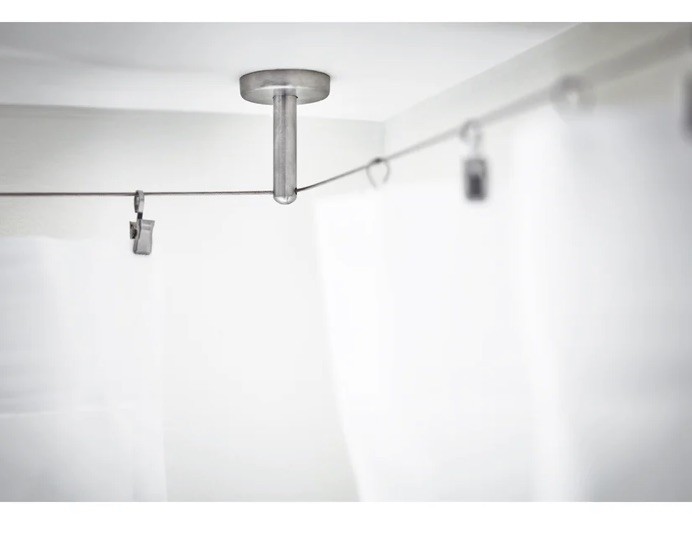 New Ikea DIGNITET Curtain Support Corner Fixture Stainless Steel 400.780.30 NIP