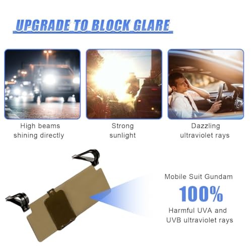 YoRise HD Car Sun Visor Extender, Adjustable Polarized Anti-Glare 1PC