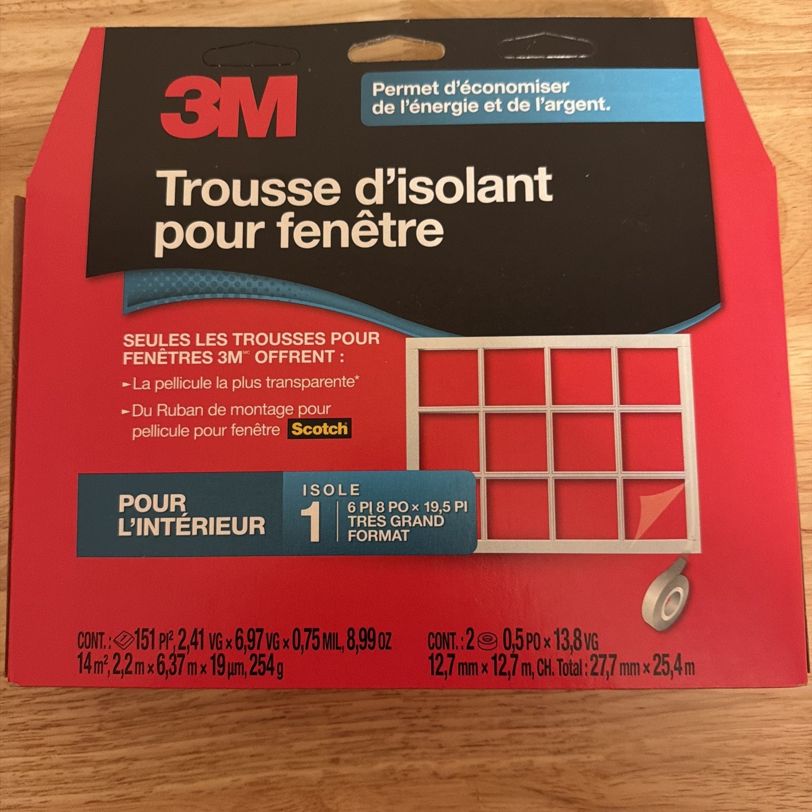3M Indoor Extra Large Window Insulator Kit 6’8″x19.5′ – Lot Of 3