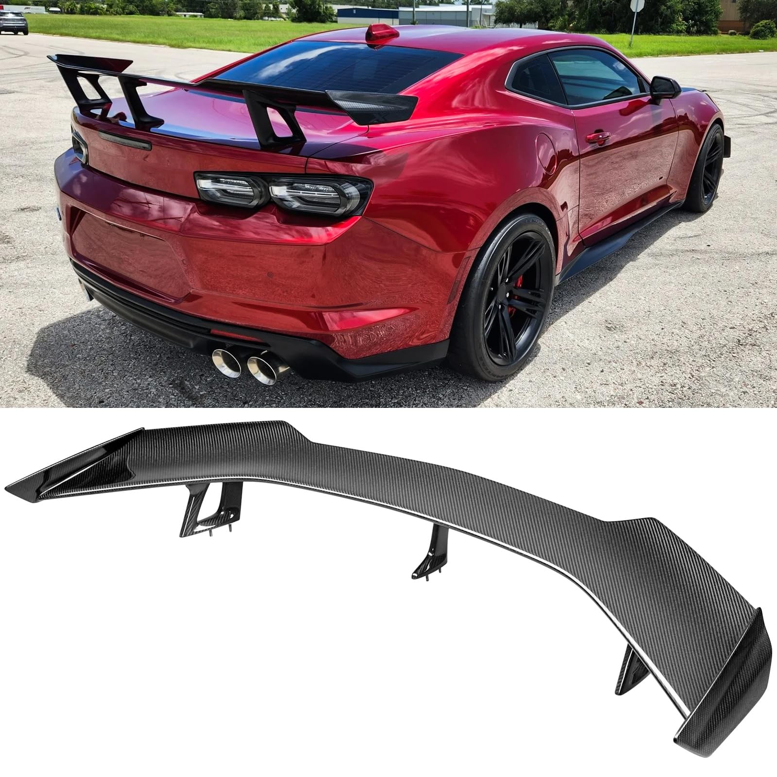 Rear Spoiler Trunk Wing Compatible with 2016-2024 Chevy 6TH Camaro Rear Trunk