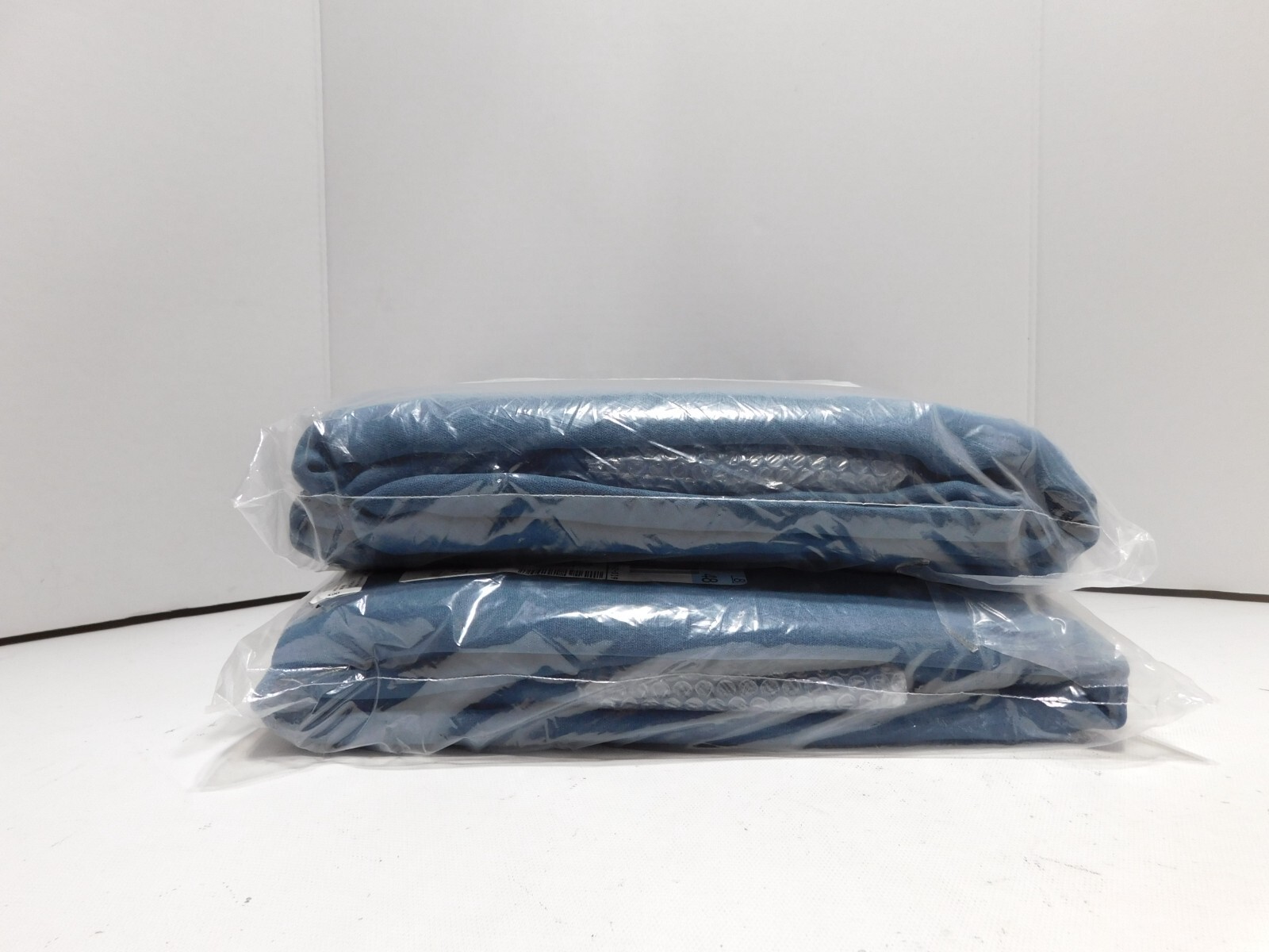 JC Penney Home Pair Faded Denim Curtains 2 Grommet Drapes Panels 50in x 108in