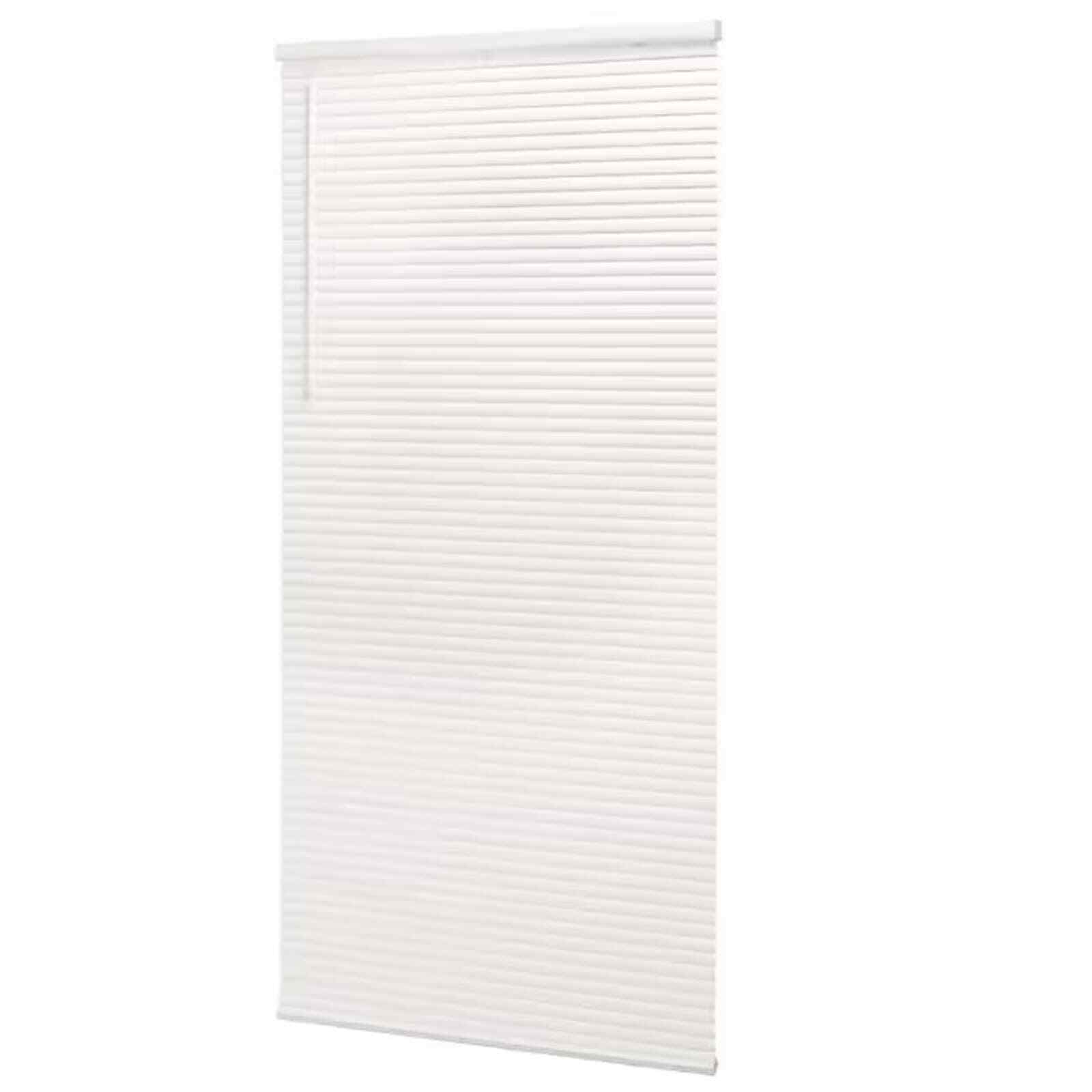 46″W x 64″L Cordless Light Filtering Alabaster Vinyl 1″ Mini Blinds + Free Ship