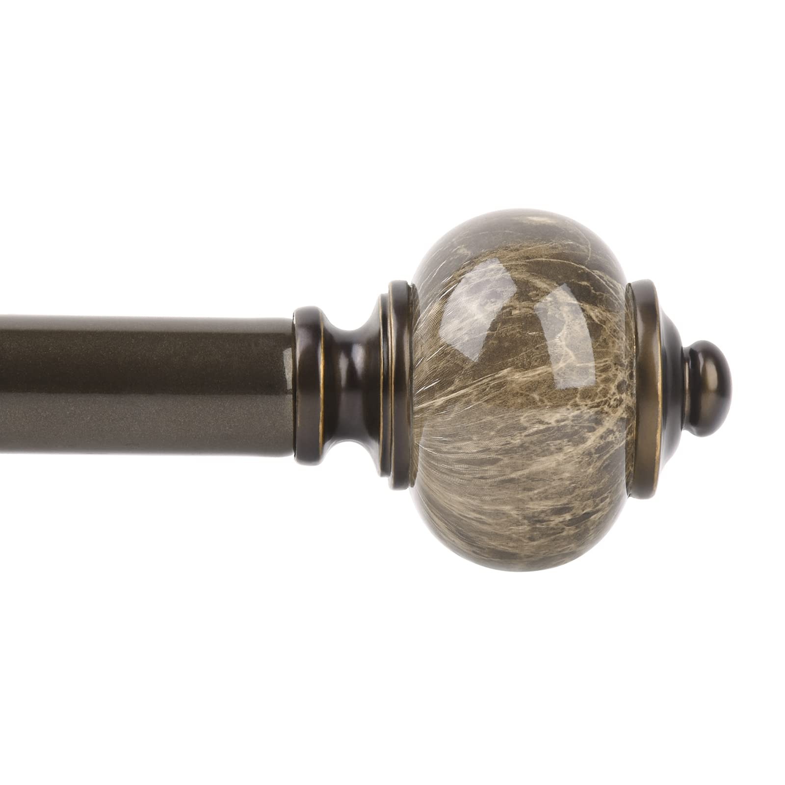 KAMANINA 1 Inch Curtain Rods for Windows 72 to 144 Inches (6-12ft) Bronze Heavy