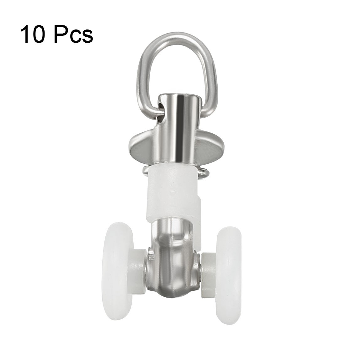 10Pcs, Curtain Track Rollers Plastic Twin Wheeled Carriers 10.5mm Dia