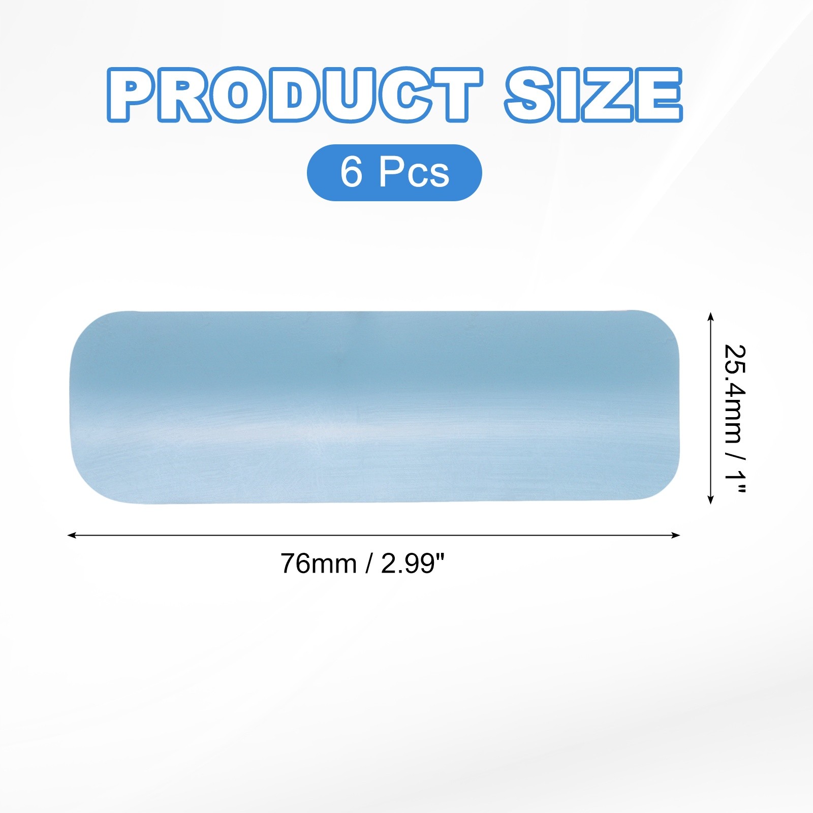6Pcs Horizontal Blind Repair Tabs, Blind Replacement Slats (1″ W x 3″ L, Blue)