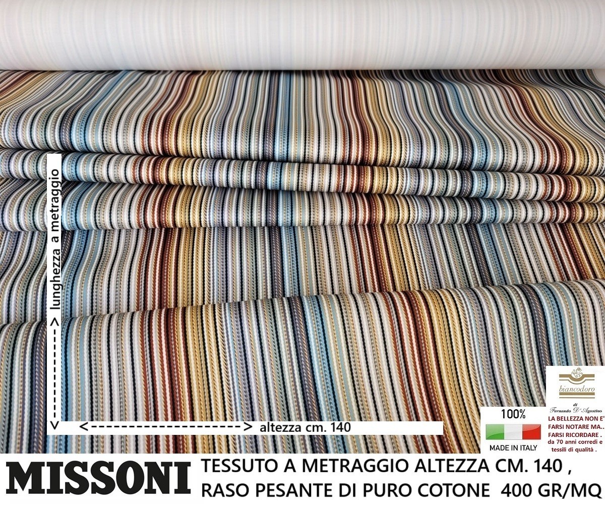 Fabric MISSONI by the meter height 140 cm. Furnishing upholstery curtains etc.
