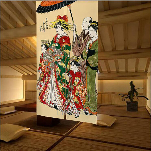 Noren Japanese Doorway Hanging Curtains Living Room Decor Door Divider Tapestry