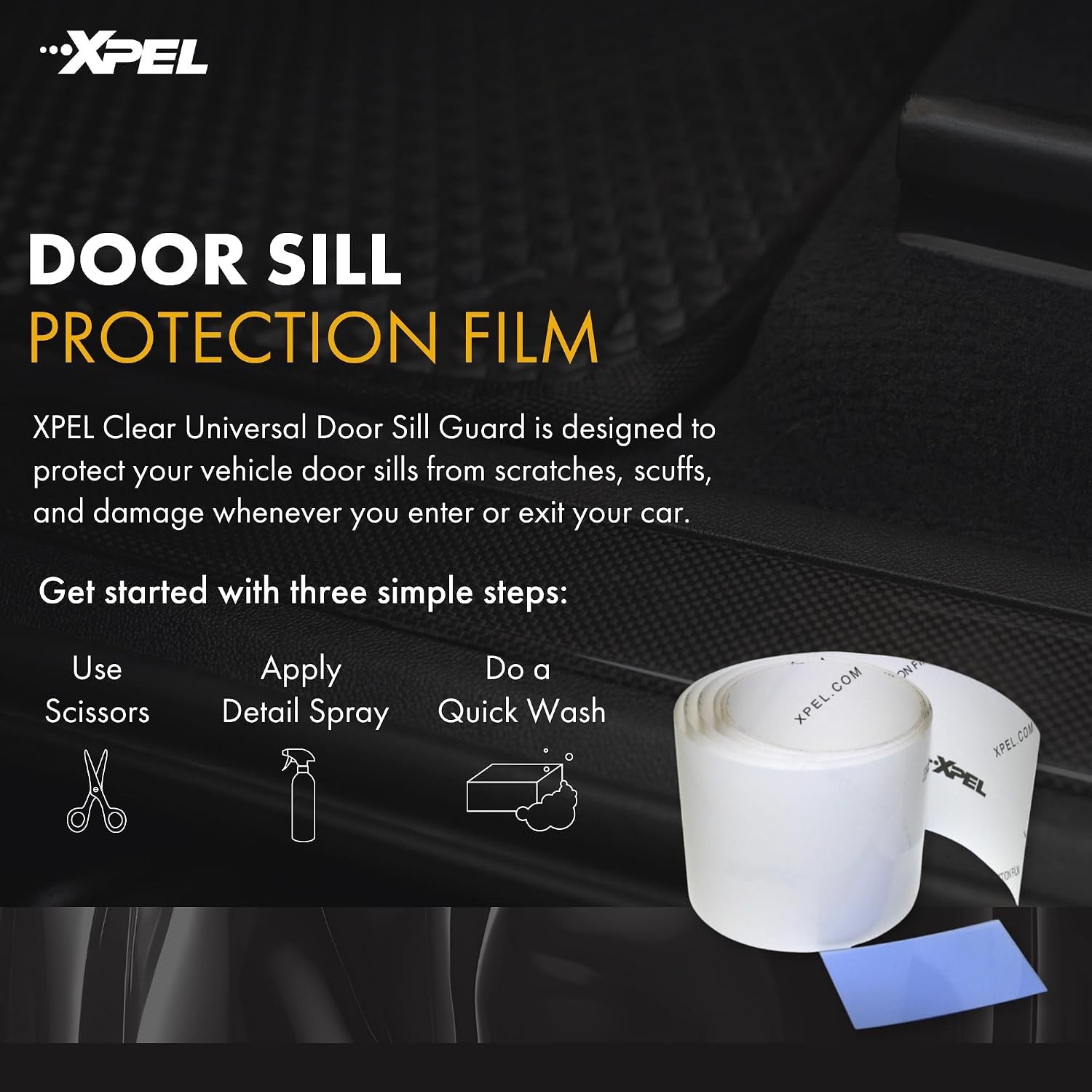 Clear Universal Door Sill Guard – 60″ x 2.75″ – Ultimate Protection for Car o…