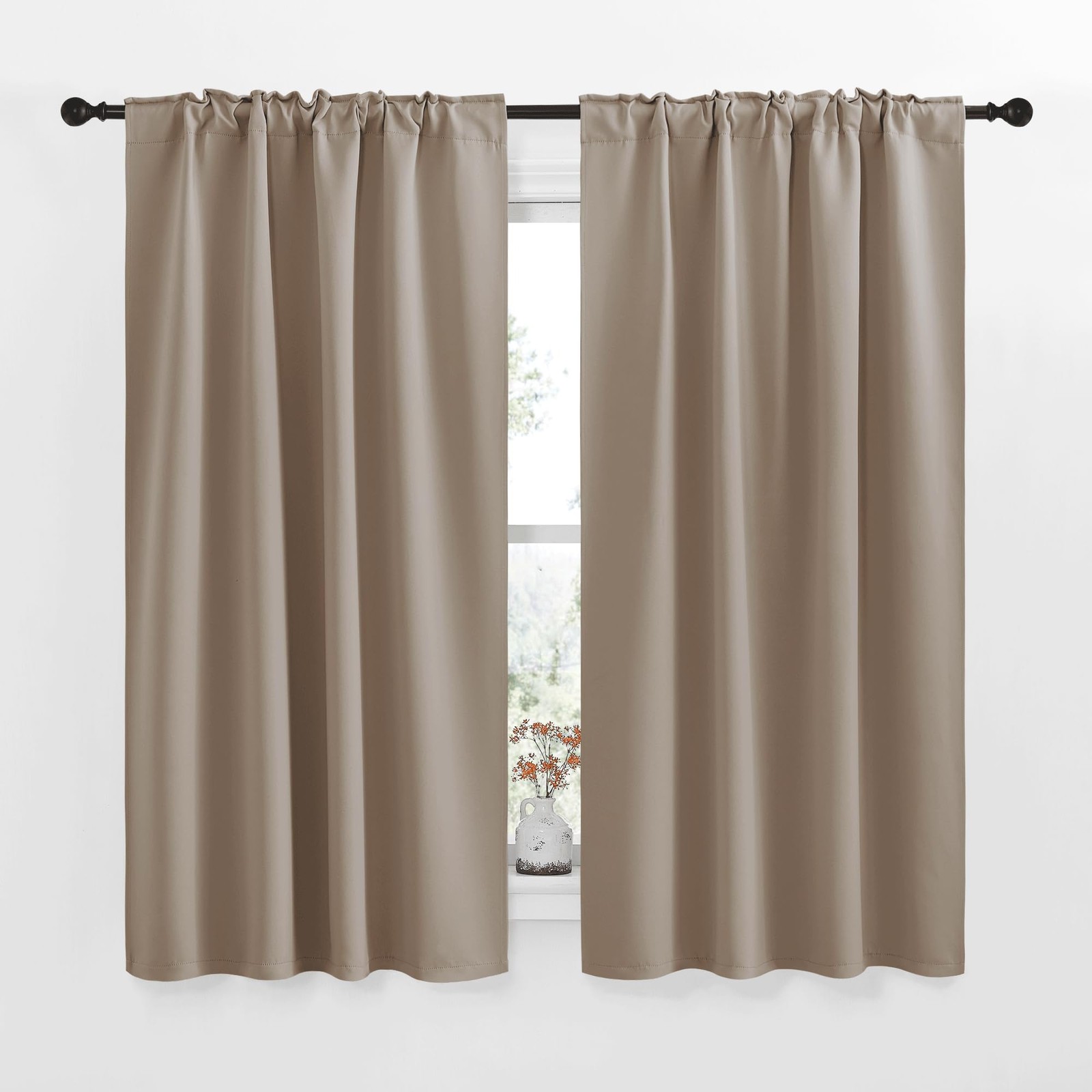 Blackout Window Curtains for Camper – (Taupe Color) 34×48 Inch, 2 Panels Set,…