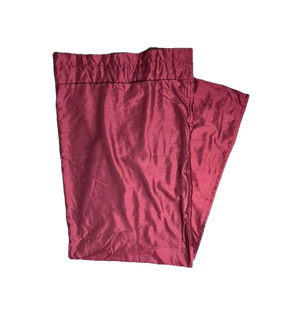 Chris Madden Set 6 Curtains Panels Red Faux Silk Lined Rod Pocket 86 Luxury Home