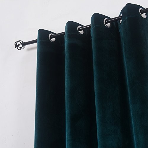 Super Soft Luxury Room Darkening 52″W x 84″L (Pack of 1) Peacock-blue