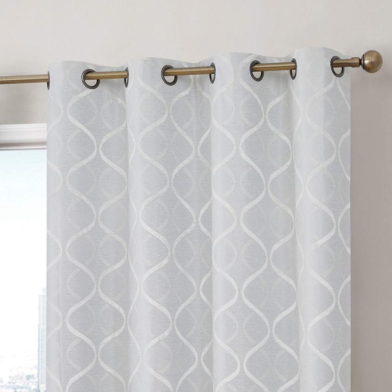 Hlc.Me Versailles Lattice Flocked 100 Complete Blackout Thermal Insulated