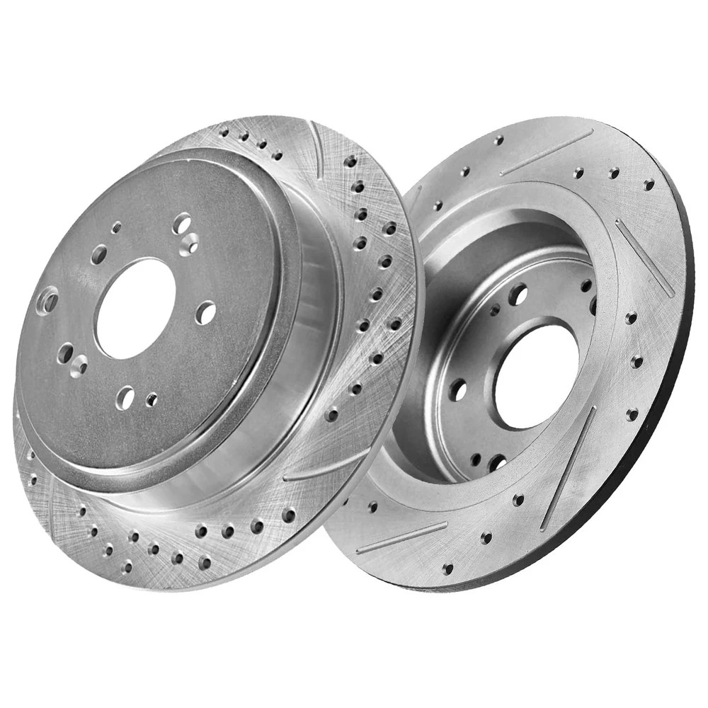 Rear 11.10″ (282mm) Drilled and Slotted Disc Brakes Rotors 2016-2022 Acura ILX